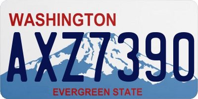 WA license plate AXZ7390