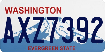 WA license plate AXZ7392