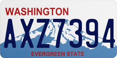 WA license plate AXZ7394