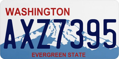 WA license plate AXZ7395