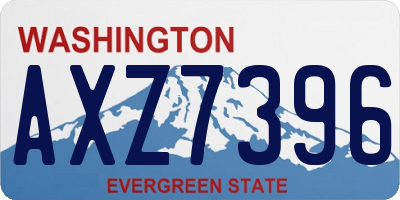 WA license plate AXZ7396