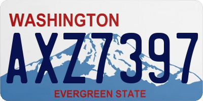 WA license plate AXZ7397