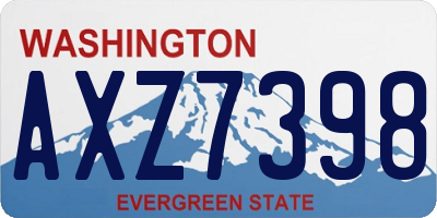 WA license plate AXZ7398