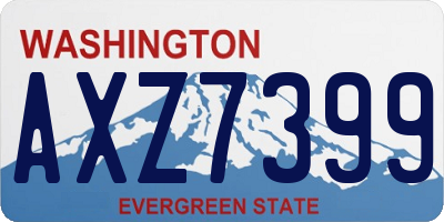 WA license plate AXZ7399