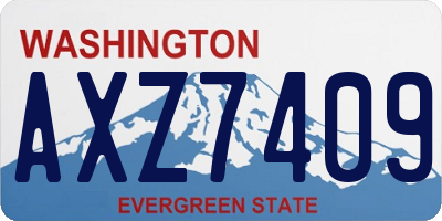 WA license plate AXZ7409
