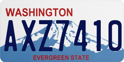 WA license plate AXZ7410