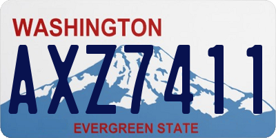 WA license plate AXZ7411