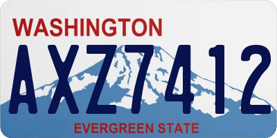WA license plate AXZ7412