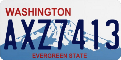 WA license plate AXZ7413