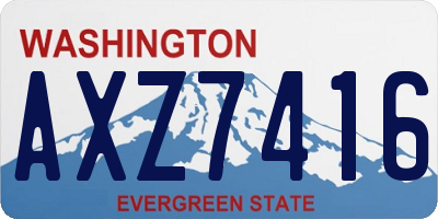 WA license plate AXZ7416