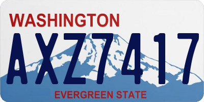 WA license plate AXZ7417