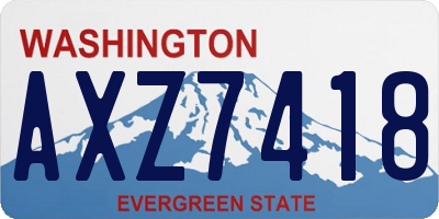WA license plate AXZ7418