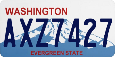 WA license plate AXZ7427