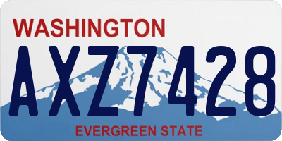 WA license plate AXZ7428