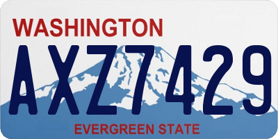 WA license plate AXZ7429