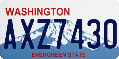 WA license plate AXZ7430