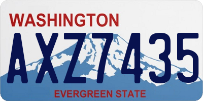 WA license plate AXZ7435