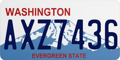 WA license plate AXZ7436