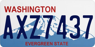WA license plate AXZ7437