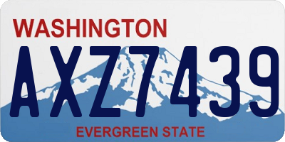 WA license plate AXZ7439