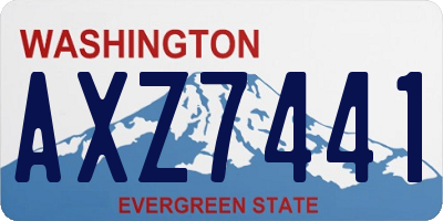 WA license plate AXZ7441
