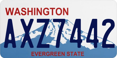 WA license plate AXZ7442