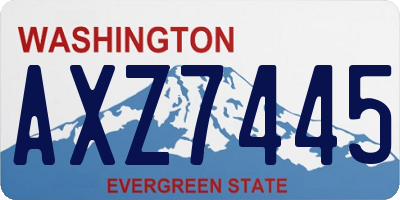 WA license plate AXZ7445