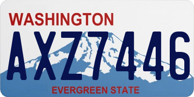 WA license plate AXZ7446