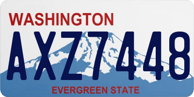 WA license plate AXZ7448