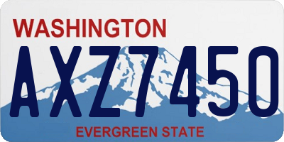 WA license plate AXZ7450