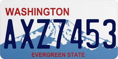 WA license plate AXZ7453