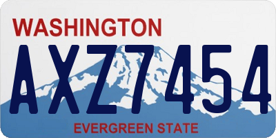 WA license plate AXZ7454