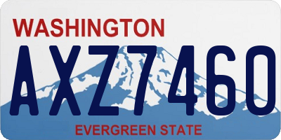 WA license plate AXZ7460