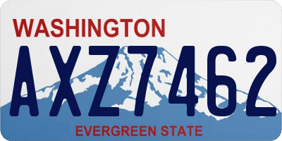 WA license plate AXZ7462