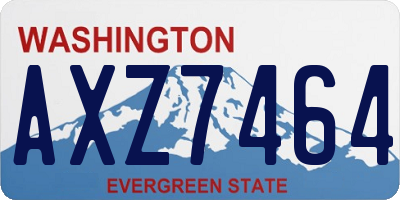 WA license plate AXZ7464