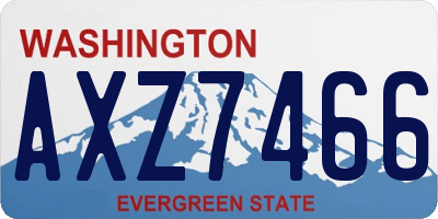 WA license plate AXZ7466