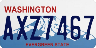 WA license plate AXZ7467