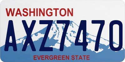 WA license plate AXZ7470