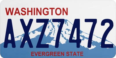 WA license plate AXZ7472