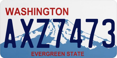 WA license plate AXZ7473