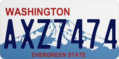 WA license plate AXZ7474
