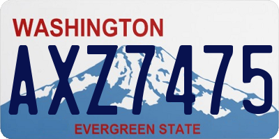 WA license plate AXZ7475