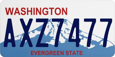 WA license plate AXZ7477