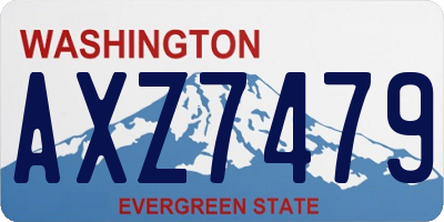 WA license plate AXZ7479