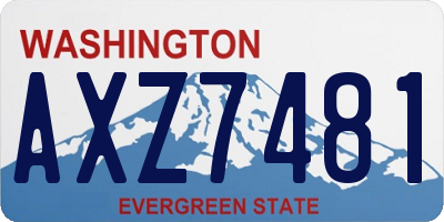 WA license plate AXZ7481
