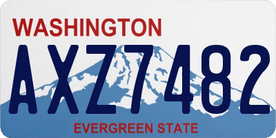 WA license plate AXZ7482