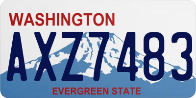 WA license plate AXZ7483