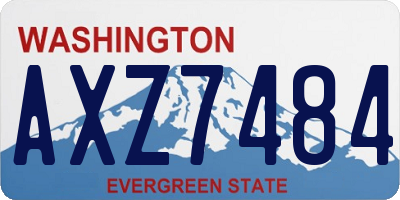 WA license plate AXZ7484