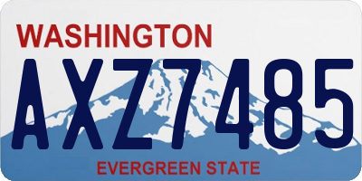 WA license plate AXZ7485