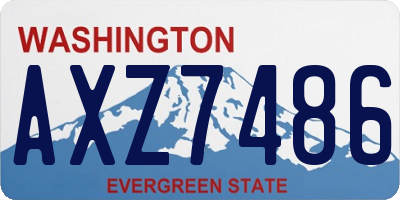 WA license plate AXZ7486